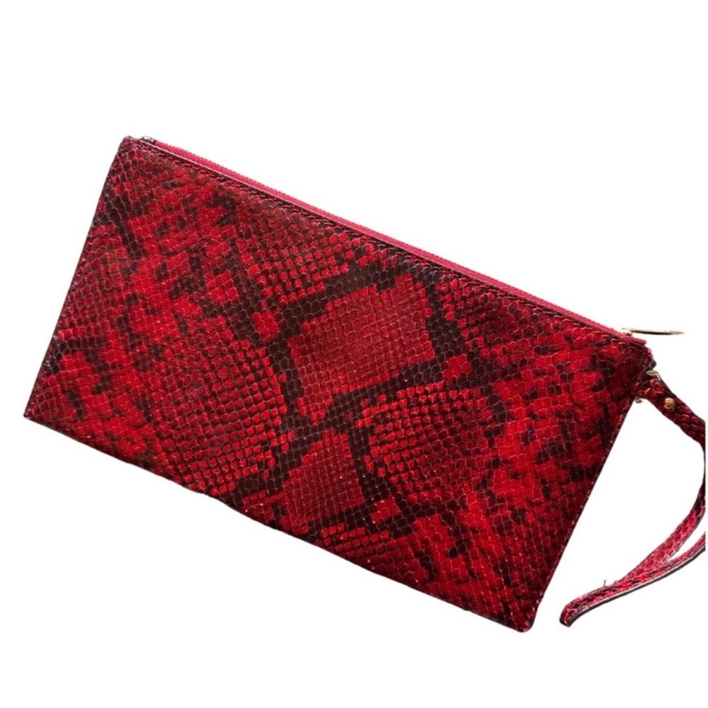 Michael Kors Red Python Embossed Wristlet - image 3